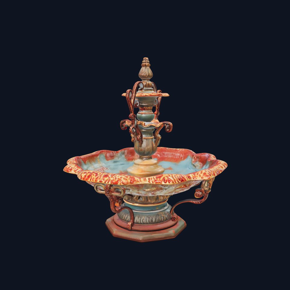 Ornate Decorative Fountain Model Pack